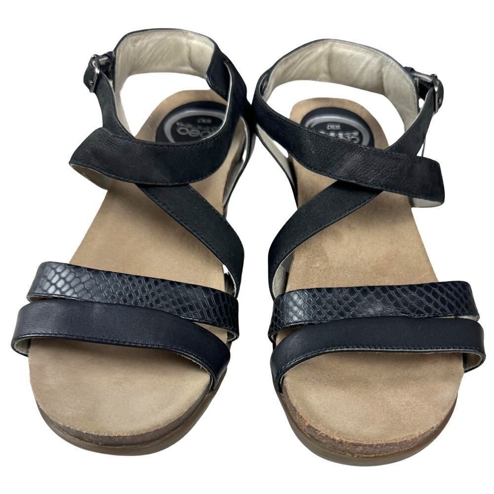 ABEO B.I.O.system Sandals Womens Size 7N Black Neutral "BIANA" Strappy Heels - Picture 4 of 11